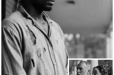 The master’s wife is shocked by the size of the new giant slave – no one imagines he is a hunter  Catherine Marlo stood on the verander of Oakidge Plantation, slowly fanning herself against the heavy August heat when she saw him for the first time.  The wagon crept up the long dirt path, stirring up dust that lingered in the still, humid air like a veil.  Her husband, Richard Marlo, sat beside the driver, waving his hands in that excited way he always did whenever he believed he had made a clever purchase.  But it was the man chained in the back of the wagon who made Catherine’s breath freeze for a moment.  He was huge, even sitting hunched forward with his wrists shackled to the wooden floor.  He seemed to dwarf both guards sitting beside him.  His shoulders were so wide it looked as if they swallowed the sunlight behind him.  His hands, even bound together, looked strong enough to crush a man’s skull without effort.  Yet something about him seemed unusual, something Catherine couldn’t give words to.  His head stayed bowed, his posture small, almost defeated.  Every few moments he let out a cough, deep, rough, and wet, hinting at sickness.  His shirt hung loose on his frame, as if he had lost weight recently.  “Catherine,” Richard called proudly as the wagon stopped near the steps.  “Come see what I’ve brought home.  Just wait until you look at this one.  Strongest man I’ve seen all year.  Catherine moved down the steps slowly, her silk skirt brushing against her ankles, her hand gripping the railing as if she needed support.  She had seen dozens of enslaved people brought to Oakidge over the years.  The plantation currently held 43, but none had ever looked like this man.  As she approached the wagon, the giant lifted his head just slightly, only enough for her to catch a glimpse of his eyes.  They were dark and sharp, not dull like those of many who had been broken by plantation life.  And for the smallest moment she saw something flicker in them, something that looked almost like thought, calculation even, before he lowered his gaze again and coughed into his shackled hands.  He’s sick,” Catherine said quickly, stepping back a little.  “Richard, tell me you didn’t pay full price for a sick man.  ” Richard laughed loudly, his voice booming across the yard.  Just a bit worn out, that’s all…….