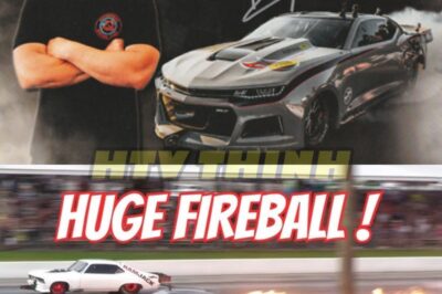 “Inferno on the Track: Ryan Martin’s Car Erupts in a Massive Fireball! 🔥 What Went Wrong?” In a shocking turn of events, Ryan Martin’s car was engulfed in a huge fireball during a high-stakes race! As flames erupted and chaos ensued, fans were left gasping in disbelief. What caused this terrifying explosion, and how did Ryan escape unscathed? Get ready for the jaw-dropping details of this fiery incident! 👇