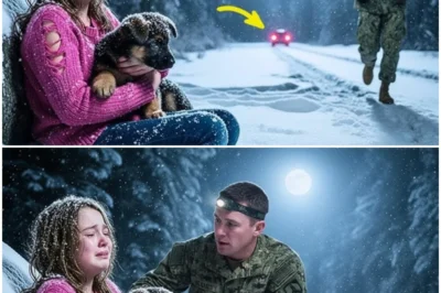 In the heart of the Montana wilderness, where the snow fell like a shroud over the landscape, seven-year-old Lily clutched her tiny puppy, Max, tightly against her chest.