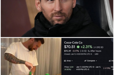 Messi’s Off-Hand Comment About Sprite Pushes Coca-Cola Shares Up 4.5%: The Power of Celebrity Influence You Didn’t See Coming When Lionel Messi casually mentioned his love for a drink made with Sprite—a product of Coca-Cola—the company’s stock skyrocketed by 4.5%. What was a simple remark has turned into an explosive financial success for Coca-Cola, thanks to the power of Messi’s massive global influence. It wasn’t planned, it wasn’t scripted, but somehow Messi’s words sent shockwaves through the stock market. What does this say about the invisible power of celebrity endorsements, and how much money could Messi be making for Coca-Cola without even trying?  👇