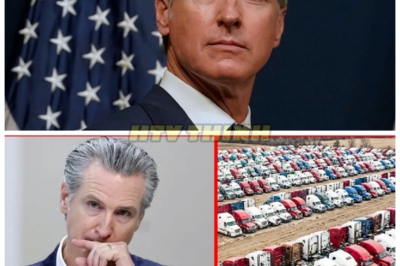 California Governor CAVES as Truckers REFUSE to Comply with New Mandate—State Faces Transportation CHAOS! 🚛💥 Governor Newsom has been forced to back down as truckers across California refuse to comply with the state’s new mandate, paralyzing transportation across the state. What does this refusal mean for the state’s economy, and can the Governor recover from this massive disruption? The fallout from this confrontation could change California’s future—get ready for a showdown that will leave you on the edge of your seat! 👇
