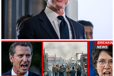 🐶 CALIFORNIA GOVERNOR IN A PANIC: THOUSANDS OF TRUCKERS FLEE THE STATE, EMPTY SHELVES LOOM! In a shocking twist that has left residents reeling, California’s Governor is facing a full-blown crisis as thousands of truckers abandon the state, leaving grocery store shelves bare and panic spreading like wildfire. With supplies dwindling and desperation mounting, the governor’s leadership is under fire. What prompted this mass exodus, and how will he respond to the chaos? As tensions rise and the clock ticks down, will he manage to salvage the situation or watch his political career go up in flames? The stakes have never been higher! 👇