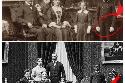 His 1873 family portrait seemed loving until experts saw something disturbing in the enslaved boy’s glove. Dr.Rebecca Chen stood in the climate controlled vault of the Smithsonian’s National Museum of African-American History and Culture, carefully examining a donation that had arrived from a estate sale in Charleston, South Carolina. The photograph before her was remarkably well preserved, an 1873 family portrait showing the prestigious Hartwell family in their drawing room. At 53, Rebecca had spent three decades studying post civil war photography, specializing in images that documented the complex transition from slavery to freedom. This particular photograph had been donated anonymously with a note stating only found in attic thought it might be historically significant. The Hartwells were arranged with studied formality. Richard Hartwell, a cottonmill owner, stood behind his seated wife, Catherine. Their four children were positioned around them in descending order of age, all dressed in the finest fabrics Charleston could offer. The photographer had captured every detail. The velvet curtains, the Persian rug, the oil paintings on the walls. But it was the figure at the far right that caught Rebecca’s attention.
