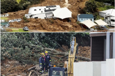 New Zealand Wakes to Disaster as a Violent Landslide Rips Through Mount Maunganui, Burying Homes, Vehicles, and Shattering a Coastal Community