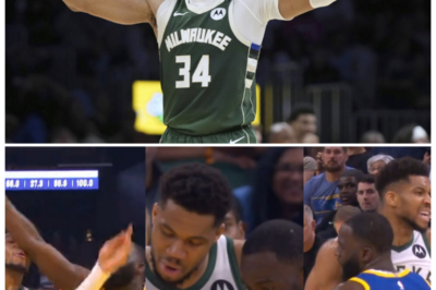 🐘 Giannis Antetokounmpo’s Fiery Words for Draymond: A Game of Emotions and Taunts! 💥 “On the court, every moment counts, especially the heated ones!” In a captivating game moment, Giannis Antetokounmpo unleashed his frustration on Draymond Green following a hard foul, leading to a dramatic exchange that electrified the crowd. After scoring a crucial bucket, Giannis taunted Draymond, proving that he’s not just a powerhouse on the court but also a fierce competitor. What does this mean for their ongoing rivalry? The excitement is just beginning! 👇