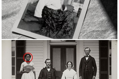 Restoers enlarged.This woman’s gaze and found something that shouldn’t be there.  The restoration laboratory at the National Museum of African-American History was silent except for the constant hum of the ventilation system.  Dr.Maya Collins adjusted the digital microscope settings as she examined the photograph from the Harper collection.  The 1851 Dgeray showed a seemingly ordinary scene for the time.  The Harper family, owners of a prosperous cotton plantation in Georgia, posing formally on their ver, Mr.and Mrs.Harper seated, their three daughters in crisp white dresses arranged in front of them and the plantation’s overseer standing stiffly to one side.  Behind them, almost blending into the shadows, stood a young enslaved woman holding a fan.  Unlike the Harpers with their practiced poses and solemn expressions, the woman’s face seemed slightly blurred, as though she had moved during the exposure.  For decades, curators had overlooked her, focusing instead on the Harper family’s historical significance as early industrial cotton producers.  “Almost done with the Harper collection?” asked Dr.from Marcus Webb as he entered the lab carrying two cups of coffee.  Just finishing the digital preservation, Maya replied, accepting the coffee gratefully.  But there’s something odd about this one.  She gestured to the screen where the highresolution scan displayed the enhanced image.