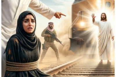 Saudi Royal Woman Was Tied to a Railway For Being Unable To Have Children until Jesus Saved Her  I had exactly 30 seconds.  30 seconds before the steel beast would tear through flesh and bone.  30 seconds before my name, my lineage, and my very existence would be erased from the face of the earth.  I could hear it before I could see it.  The sound was not a roar.  Not yet.  It was a vibration, a low hum that started deep in the iron tracks beneath my back and traveled up through my spine, rattling my teeth.  The desert at night is deceptively quiet.  It is a silence so vast it feels heavy, like a suffocating blanket.  But tonight, that silence was being sliced open by the rhythm mechanical pounding of a freight train carrying tons of oil across the Saudi Arabian wasteland.  My name is Princess Nor al-Hadid and I was tied to a railway track by my own husband because I could not give him a son.  The ropes were tight.  They bit into my wrists and ankles, cutting off circulation, making my hands numb, but the cold of the steel tracks was sharper.  It seeped through the thin silk of my abia, chilling me to the marrow.  I tried to struggle, tried to pull my arms free, but the knots were professional.  They were tied with the precision of a man who knew exactly what he was doing.  A man who had planned this………….. Full in the comment 👇