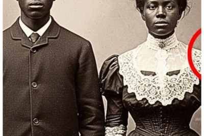 It Was Just a Portrait of a Young Couple in 1895 — But Look Closely at Her Hand  It was just a portrait of a young couple in 1895.  But look closely at her hand.  The afternoon sunlight filtered through the tall windows of the Charleston Historical Society, casting long shadows across Dr.  Maya Richardson’s desk.  She had been cataloging donated photographs for 3 hours, her eyes growing tired from examining faded sepia tones and cracked emulsions.  Most were unremarkable.  Stiffposed families, stoic children, elderly couples staring solemnly at the camera as if challenging eternity itself.  Then she pulled out photograph number 47.  It showed a young black couple, probably in their mid20s, standing in front of a painted backdrop depicting a Victorian parlor.  The man wore a dark suit that seemed slightly too large, his posture rigid and formal.  The woman beside him wore a high-necked dress with intricate lace detailing, her hair swept up in the fashion of the 1890s. 👉 Click the link below to read the full story…