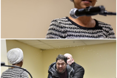 “TERRIFYING MINNESOTA TOWN HALL ATTACK: Ilhan Omar Sprayed with UNKNOWN Substance — What We Know About the Shock Incident!” What was meant to be the first big town hall of the year turned into a jaw‑dropping confrontation when a man in the audience sprayed an unknown, vinegar‑smelling liquid at Rep. Ilhan Omar while she was speaking, prompting gasps from the crowd and an immediate tackle by security — and now as forensic teams and the FBI sift through evidence, questions swirl about motive, politics, and the frightening trend of violence against lawmakers.