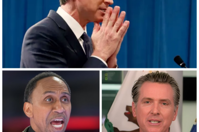 🐶 Stephen A. Smith EXPLODES on Gavin Newsom: The Shocking Moment That Left Viewers GASPING! In a jaw-dropping showdown, Stephen A. Smith unleashed a tirade against Gavin Newsom that had everyone talking! With fiery words and a piercing glare, he dismantled the governor’s credibility live on air, leaving audiences stunned and begging for more. What secrets did he reveal that sent shockwaves through the political landscape? You won’t believe what happened next! 👇