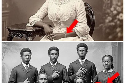 This forgotten portrait resurfaced 100 years later and changed history.  The autumn rain drummed steadily against the windows of Morrison’s auction house in Boston as Dr.James Parker browsed through boxes of forgotten photographs.  The musty smell of old paper and leather filled the cramped back room where estate sale items waited to be cataloged.  James, a history professor specializing in post Civil War America, had spent countless Saturday mornings in places like this, searching for pieces of the past that textbooks overlooked.  He lifted a stack of tint types and cabinet cards, most showing stern-faced Victorian families whose names had been lost to time.  Then his fingers paused on a particular photograph.  The image showed six African-American individuals posed formally in a studio setting, the kind of portrait that would have cost a working family weeks of wages in 1890.  James held the photograph closer to the dim light.  The family was impeccably dressed.