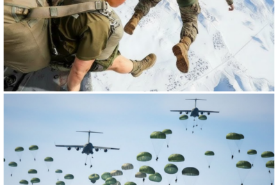 💥 SKYFALL IN DENMARK — PARATROOPERS LEAP FROM C-17 GLOBEMASTER III IN HIGH-STAKES STATIC LINE JUMP THAT SHOCKS THE NATION ⚡ The narrator’s voice drips with suspense as massive aircraft doors roar open, soldiers vanish into the clouds, and locals stare skyward, stunned by a display of courage and precision that turns the Danish horizon into a live-action warzone 👇