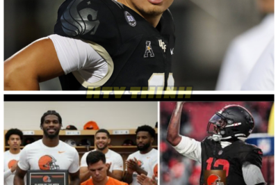 🙊 Dillon Gabriel’s Silent Fury: The Rookie of the Week Drama Unfolds 🔥🎭  In a gripping twist of fate, Dillon Gabriel, the promising quarterback, is caught in a web of jealousy and tension as Shedeur Sanders presents him with the coveted Rookie of the Week award. As the cameras roll, Gabriel’s expression reveals a storm brewing beneath the surface, hinting at a rivalry that could threaten team dynamics and individual careers. Set against the backdrop of high-stakes football, this moment encapsulates the fragile balance between ambition and camaraderie, raising questions about loyalty and the psychological toll of competition. With the clock ticking down on the season, will Gabriel rise above his frustrations, or will this simmering resentment lead to a catastrophic fallout? The answers could redefine their futures in the unforgiving world of the NFL. 👇