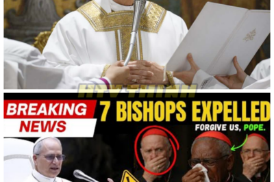 🙊 Beneath the Vatican: The Shocking Banishment of Seven Bishops 🔪🗝️  In a stunning and unprecedented move, Pope Leo XIV has banned seven bishops from the Church, leaving the faithful reeling and the Vatican shrouded in mystery. As whispers of scandal and intrigue swirl through the hallowed halls, the reasons behind this drastic decision remain unknown, igniting a firestorm of speculation among clergy and laity alike. With the Church’s stability hanging in the balance, tensions rise as factions form, each vying for power and influence in a rapidly changing landscape. As the clock ticks and the faithful demand answers, the question looms: what dark secrets lie beneath the surface, and who will pay the price for the Pope’s shocking decree? The fate of the Church hangs in the balance as uncertainty grips its very foundation. 👇