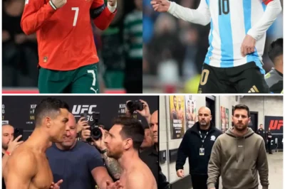 Messi vs. Cristiano Ronaldo in a UFC Fight: The Ultimate Showdown That Will Leave You Speechless Imagine this: Lionel Messi and Cristiano Ronaldo, two of the greatest footballers in history, stepping into the UFC octagon. Fans have seen them battle it out on the football field for years, but now, it’s a completely different fight. This isn’t about goals, assists, or trophies—this is about pure combat, and the world is about to witness the most unexpected battle of all time. The real question is: who would come out on top in this brutal showdown? Messi with his agility and calm demeanor, or Ronaldo with his raw power and competitive spirit? Get ready—this could be the fight of the century!  👇