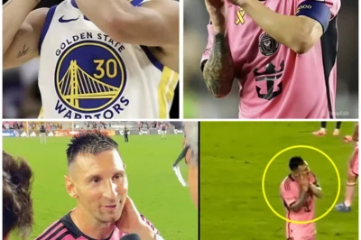 Messi Channels Steph Curry with ‘Night, Night’ Celebration Today: The Shocking Message Behind the Footballer’s Unexpected NBA Tribute It was a moment that stunned fans across the world today: Lionel Messi, after scoring against Philadelphia, giving a playful yet powerful “night, night” celebration made famous by Steph Curry. But why would Messi, the king of football, imitate an NBA legend? Was it just a lighthearted tribute, or was there something more behind the iconic gesture? What does this crossover moment say about Messi’s confidence, his playful nature, and his relationship with the game of basketball? The story behind this celebration is more layered than you think, and Messi’s move was a nod to something far deeper. 👇