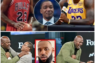 Michael Jordan Drops the Hammer on Isiah Thomas: “LeBron’s Better?” The Savage Response You Have to See to Believe The Jordan-Thomas rivalry has always been heated, but when Isiah Thomas threw LeBron James into the mix and said he was the better player, Jordan didn’t hold back. In a jaw-dropping moment, Jordan turned the tables on Thomas with a fury that left fans questioning everything they thought they knew about the GOAT. With the comparison hanging in the air, Jordan made it clear that there is no room for doubt: he is the undisputed king of basketball. Was this just a clash of egos, or is Jordan sending a message that will resonate for years?  👇
