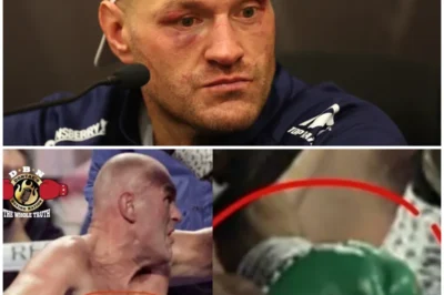 “UNRAVELING THE MYTH: Tyson Fury’s Reign in Jeopardy as New Bombshell Evidence Emerges—Will He Be Banned?” This just in: the boxing community is buzzing like never before as undefeated heavyweight champion Tyson Fury could be staring down the dark barrel of a ban from the sport due to groundbreaking evidence that has sent shockwaves through the industry. Once hailed as boxing’s heroic figure, Fury’s formidable persona may now be in jeopardy as revelations surface that contradict everything we thought we knew! Peeling back the layers of this intricate tale of triumph and trial, we delve into the potential fallout and the dramatic implications for Fury’s career, legacy, and the sport at large. Friends turn to foes, fans gasp in horror, and scandalous twists drop like bombs! Will the Gypsy King be stripped of his crown, or can he pull off yet another spectacular comeback? Prepare for a pulse-pounding ride like no other, as we uncover the mystery behind these startling allegations! 👇