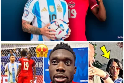 “From MAGIC to MAYHEM: Davies’ Emotional Messi Moment Turns TENSE as Antonella Is Stopped by Security!” One second, it was football poetry—Davies honoring Messi, eyes glowing, voice trembling with gratitude. The next, tension crackled through the stadium as Antonella was unexpectedly blocked by security in full view of players and staff. The contrast was brutal. Love, admiration, and legacy collided with cold procedure and uncomfortable silence. Was this an innocent mistake, or a moment that crossed an invisible line? 👇