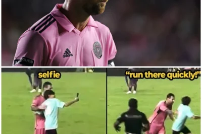 “Messi Breaks ALL Protocol: Why He Told a Pitch Invader to ‘RUN QUICKLY’ After a Selfie!”  What looked like a harmless fan moment during Inter Miami vs Charlotte FC quickly turned into a viral controversy as Messi’s quiet warning sent shockwaves through stadium security and left officials scrambling to explain how the GOAT controlled the moment better than anyone else. 👇