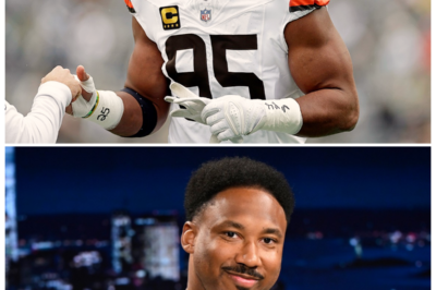 🐘 “Myles Garrett Shows Jimmy the Ropes: How to Sack a Quarterback Like a Pro! 🏈” “When a star teaches, you know it’s a masterclass!” Myles Garrett takes Jimmy under his wing, sharing insider tips on how to effectively sack a quarterback. With his recent performance and confidence in breaking the NFL sack record, Garrett’s insights are invaluable for aspiring players and fans alike. Let’s dive into this exciting tutorial! 👇
