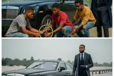 Poor Triplets Help Billionaire Fix His Flat Tire, The Next Day A Lamborghini Pulled Up At Their Home