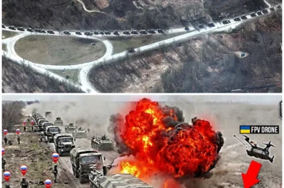 “Ukrainian Drones Unleash Hell: The Shocking Collapse of a Russian Convoy in Seconds!” In a jaw-dropping turn of events, a massive Russian convoy met its untimely demise as Ukrainian drones swooped in, turning the battlefield into a scene straight out of a sci-fi thriller. As soldiers disembarked, they became mere pawns in a deadly game, frozen in time by the relentless eye in the sky. The speed of the attack left everyone gasping, proving that in modern warfare, it’s not just the size of the army that matters, but the precision of the strike. What happens next will leave you questioning everything you thought you knew about military might! 👇