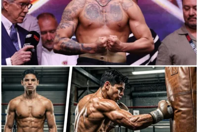 “Ryan Garcia’s Shocking Transformation: Is He Hiding a Dark Secret Behind Those Bulging Muscles?” In a jaw-dropping revelation that has left fans gasping for breath, Ryan Garcia has unveiled a physique so dramatically transformed that it raises eyebrows and suspicions alike. What lies beneath this new muscular exterior? Could it be a desperate attempt to silence critics, or is there something more sinister at play? As whispers of hidden agendas and secret training regimens swirl, the boxing world is left to wonder: is this the birth of a champion, or the unveiling of a ticking time bomb? 👇